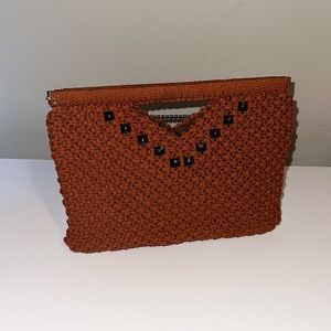Pumpkin 🎃 Spice Vintage Structured Clutch EUC